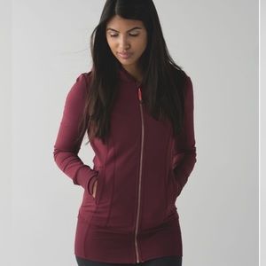 Lululemon Daily Practice Jacket Wine Berry hooded jacket